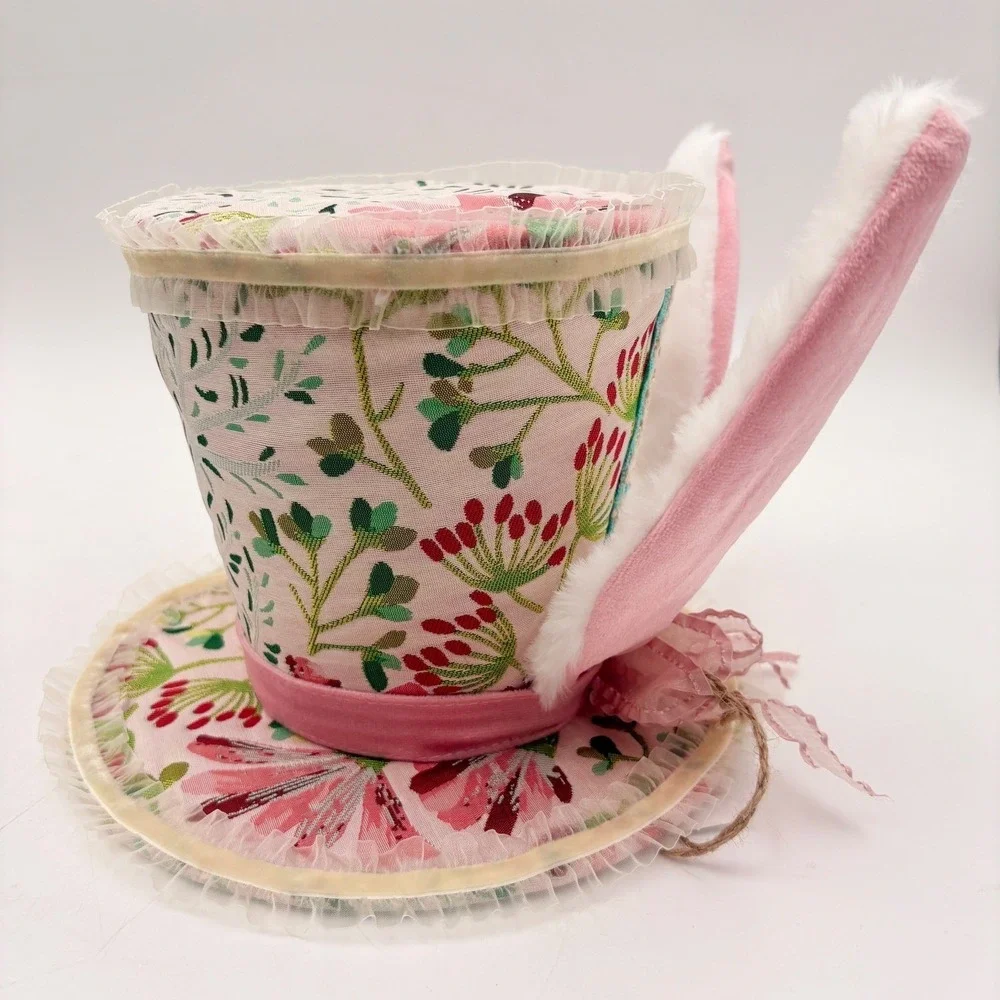Begonia Market Tapestry Victorian Bunny Tophat‎ Mad Hatter EASTER Decor
